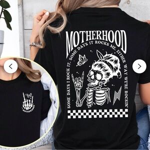 Gray ‘Motherhood' Breastfeeding Shirt with Zippers